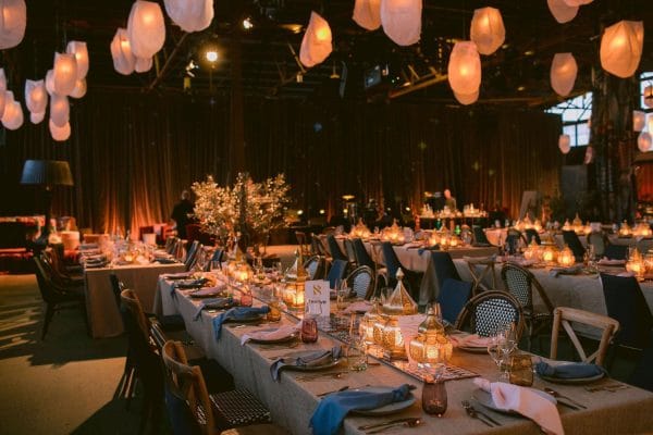 Table setting at event venue