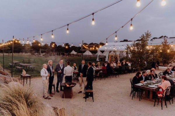 Wedding at outdoor event venue