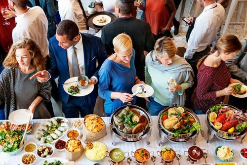 Buffet catering for a corporate event Buffet catering for a corporate event