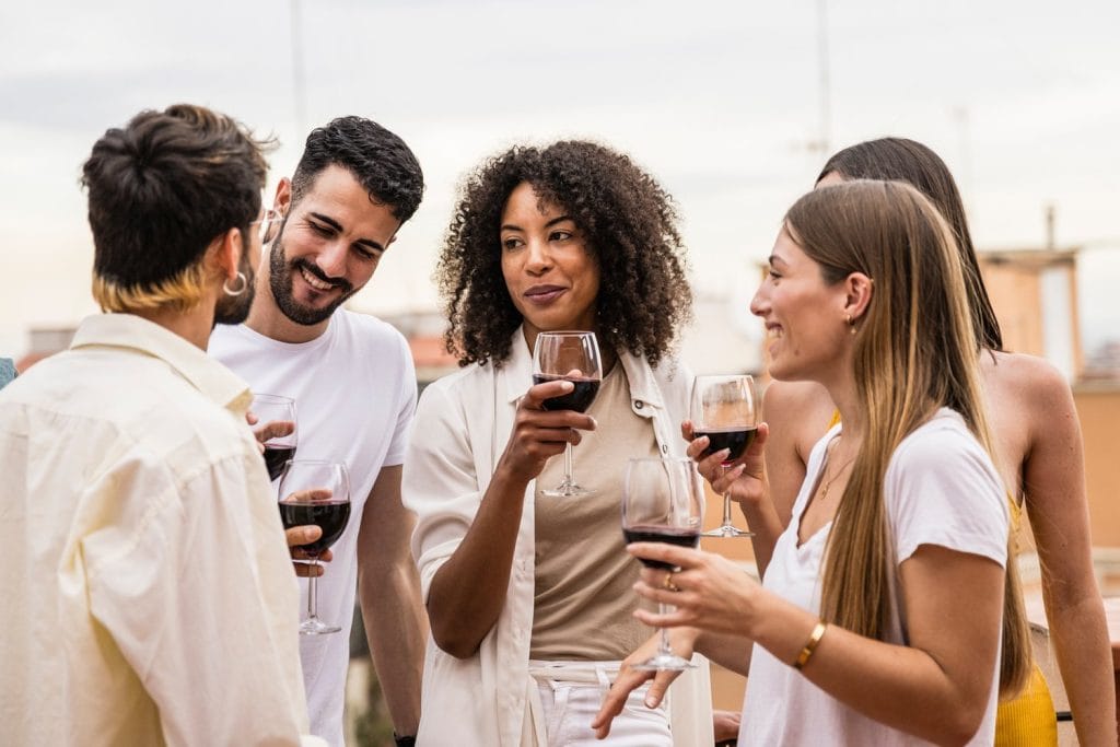 Multiracial group of friends at Tonic House