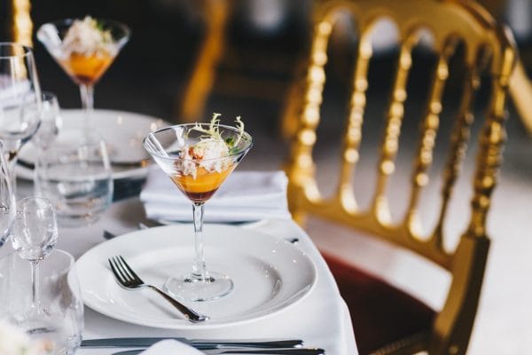 Dessert from catering menu