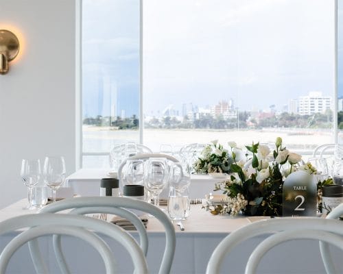 Table setting at Harbour Room