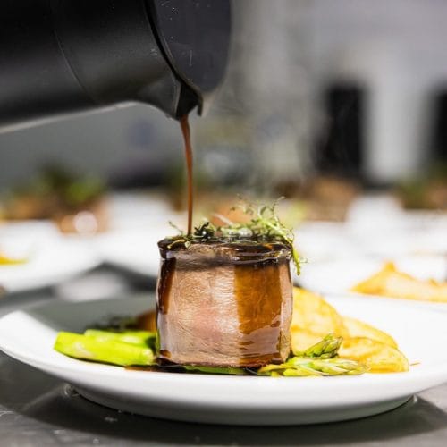 A plated main from Yum Catering