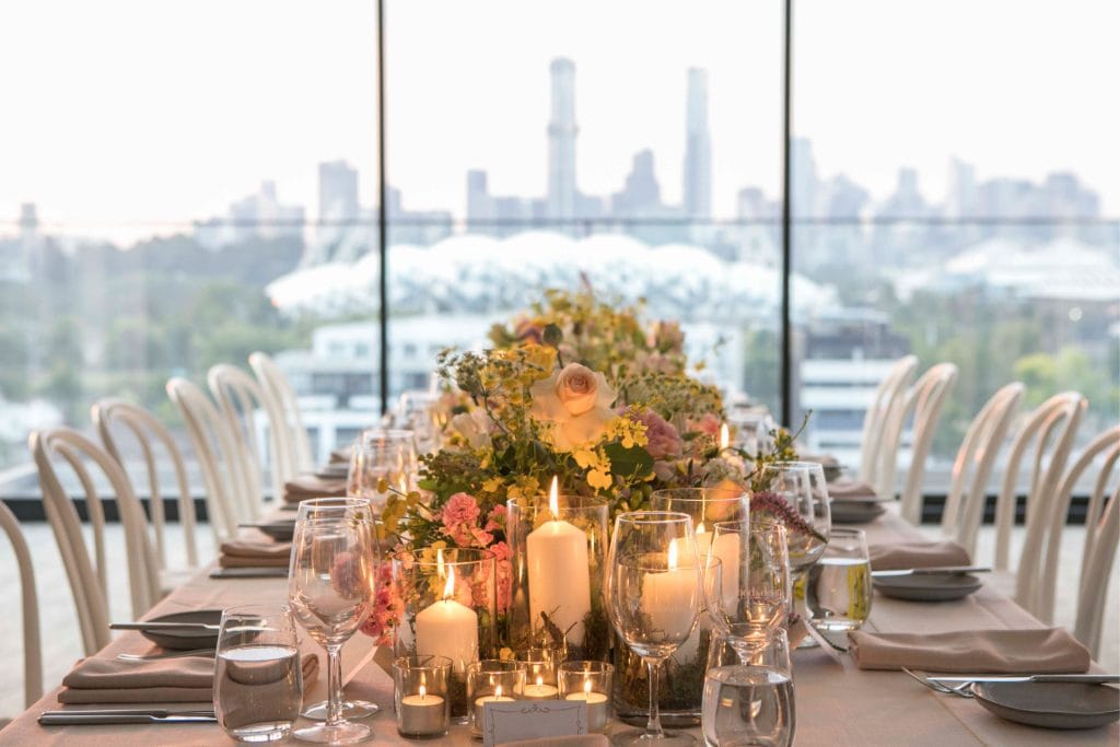 Table setting at Le Ciel